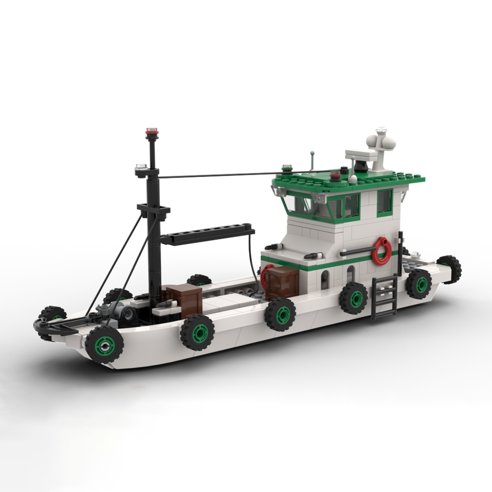 Fishing Equipment Gifts - Modelo de Barco Pesquero MOC, Bloques