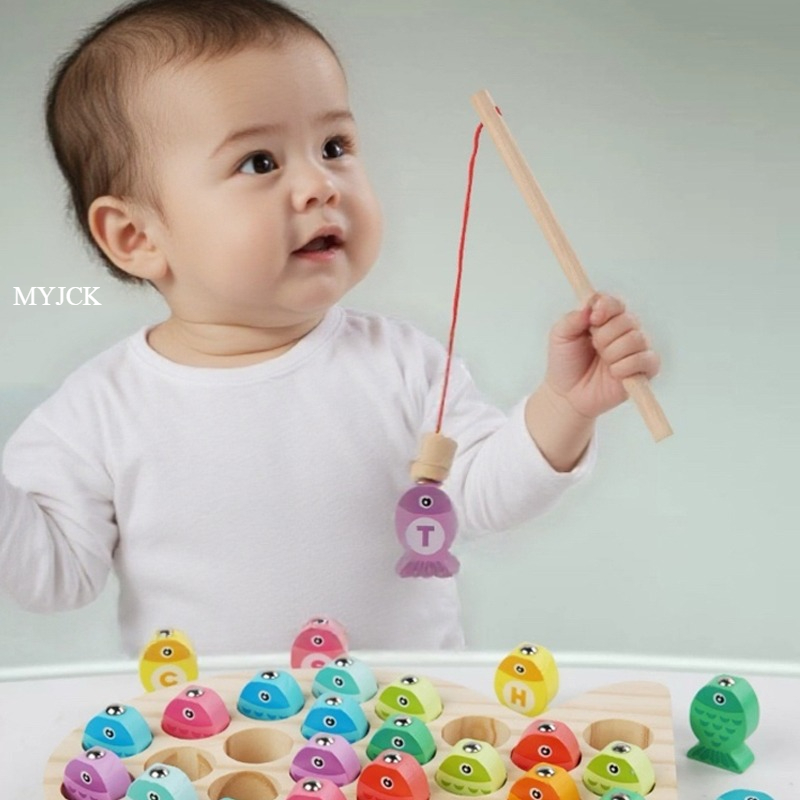 Fishing Equipment Kids - Juego de pesca de madera para