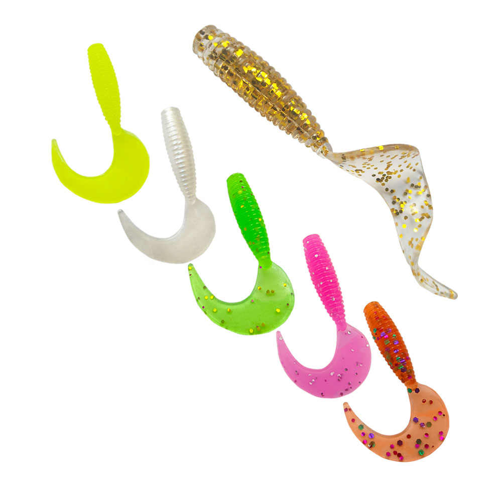 50 señuelos curvos de cola sua - Fishing Equipment For Trout reseña y precio