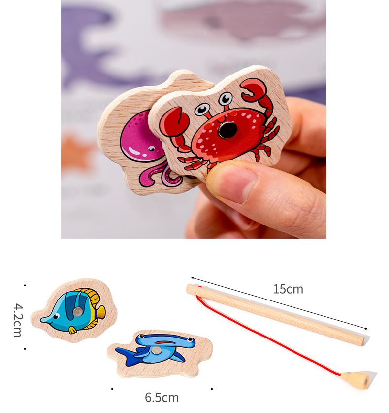 Juguetes de pesca Montessori d - Fishing Equipment Kids reseña y precio