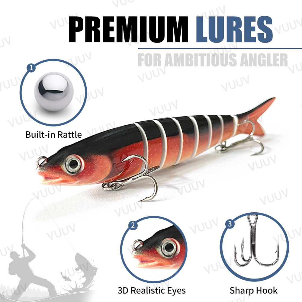 10 señuelos de pesca articulad - Fishing Equipment For Trout reseña y precio