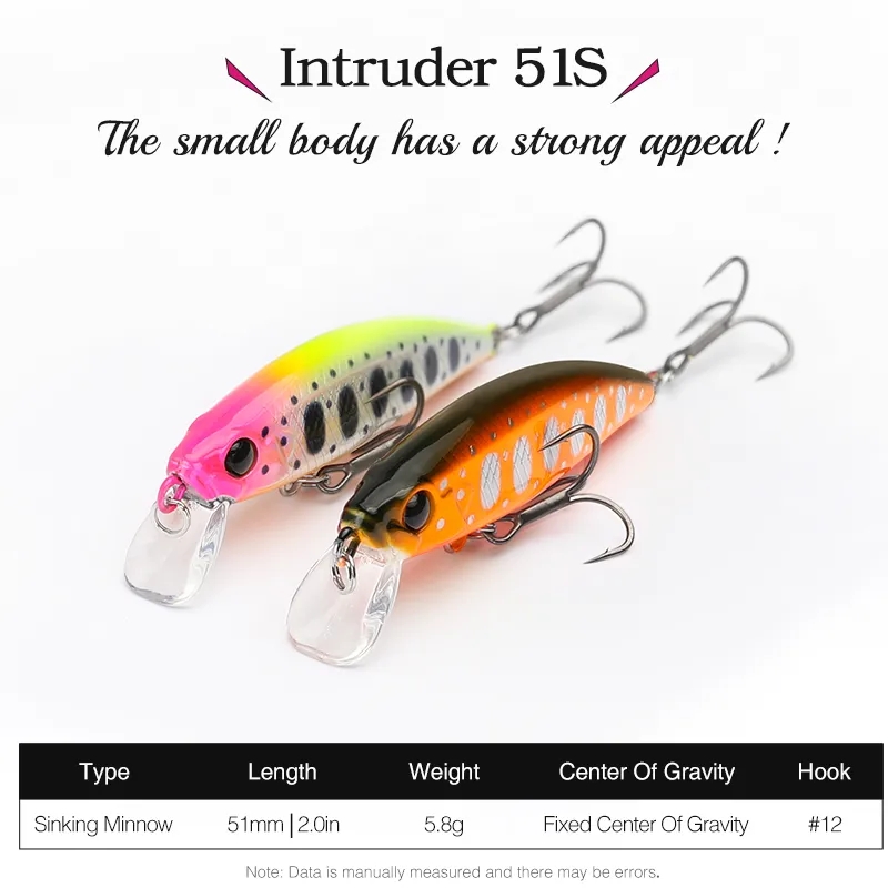 TSURINOYA 10PCS 51mm 5.8g Intr - Fishing Equipment For Trout reseña y precio