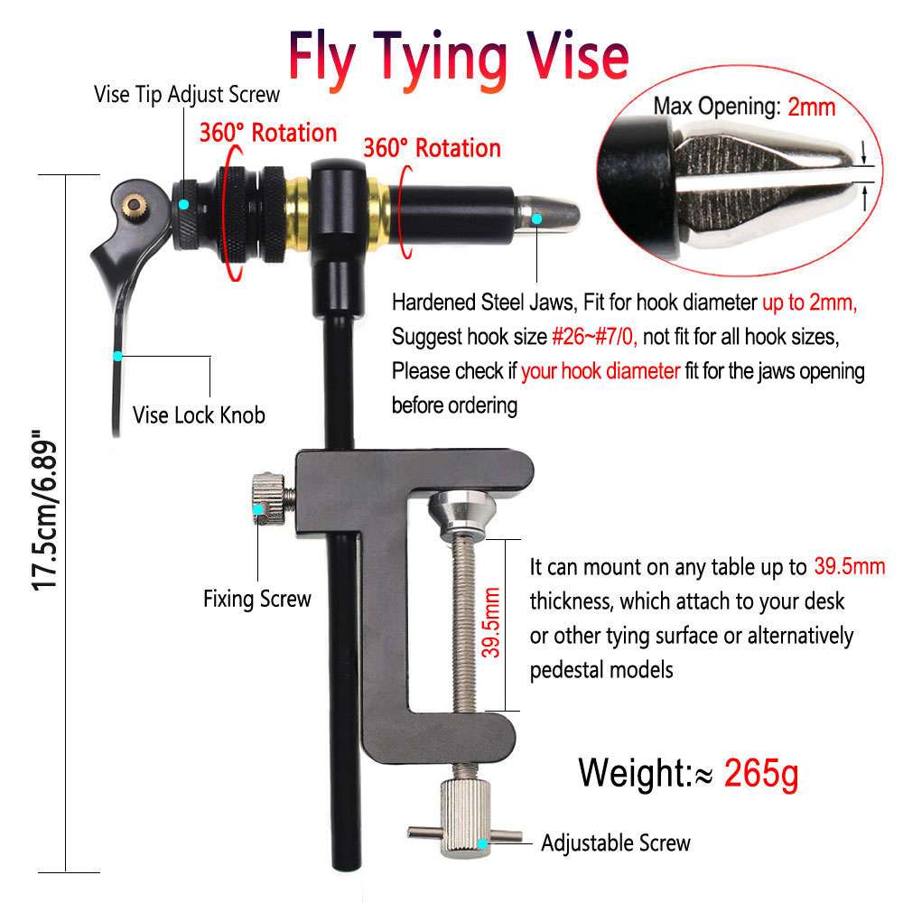 Bimoo 360 °   Tornillo de banc - Fishing Equipment Fly reseña y precio