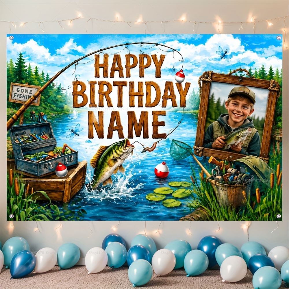 Fondos personalizados con nomb - Fishing Equipment Kids reseña y precio